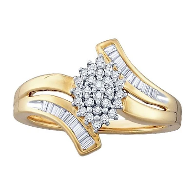 1/4 CTW Natural Diamond Ring in 10KT Yellow Gold