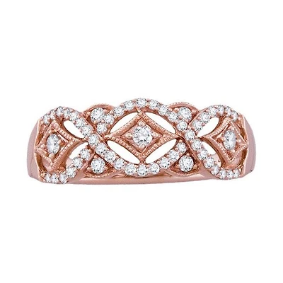 1/3 CTW Natural Diamond Ring in 10KT Rose Gold