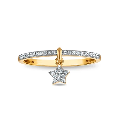 1/10 CTW Natural Diamond Fashion Ring in 10KT Yellow Gold
