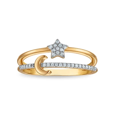 1/10 CTW Natural Diamond Fashion Ring in 10KT Yellow Gold