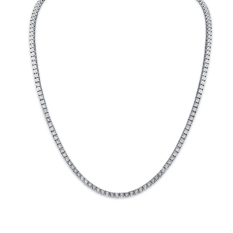 2 CTW Natural Diamond 20-inch Tennis Necklace in Sterling Silver