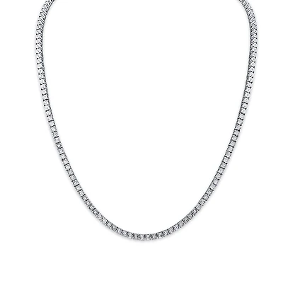 2 CTW Natural Diamond 20-inch Tennis Necklace in Sterling Silver