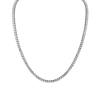 2 CTW Natural Diamond 20-inch Tennis Necklace in Sterling Silver