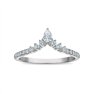 1/3 CTW Natural Diamond Ring in 10KT White Gold