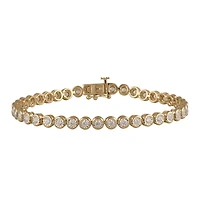 EcoLove 2 CTW Lab Grown Diamond  7-inch Tennis Bracelet in Gold Plated Sterling Silver