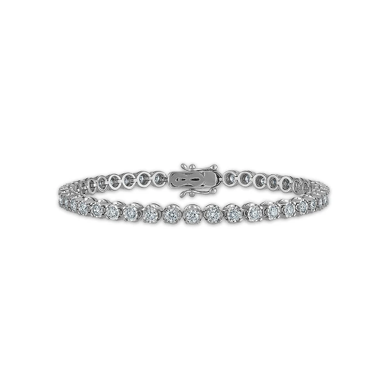 EcoLove 3 CTW Lab Grown Diamond Tennis Bracelet in Sterling Silver