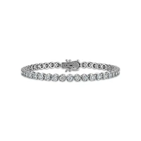EcoLove 3 CTW Lab Grown Diamond Tennis Bracelet in Sterling Silver
