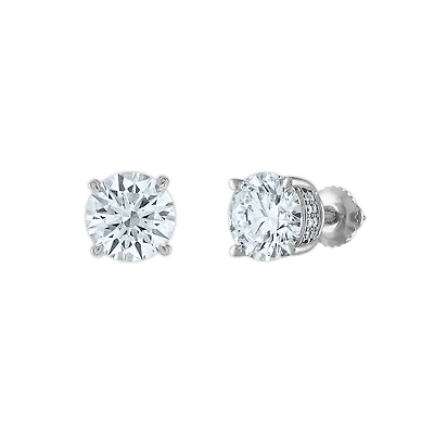 EcoLove 5 CTW Lab Grown Diamond Stud Earrings in 14KT White Gold