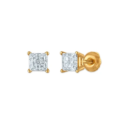 EcoLove 1 CTW Lab Grown Diamond Stud Earrings in 10KT Yellow Gold