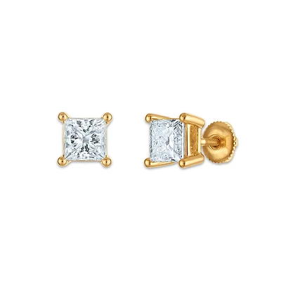 EcoLove 3 CTW Lab Grown Diamond Stud Earrings in 10KT Yellow Gold