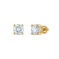 EcoLove 4 CTW Lab Grown Diamond Stud Earrings in 10KT Yellow Gold