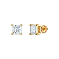 EcoLove 4 CTW Lab Grown Diamond Stud Earrings in 10KT Yellow Gold