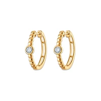1/4 CTW Lab Grown Diamond Hoop Earrings in Gold Vermeil