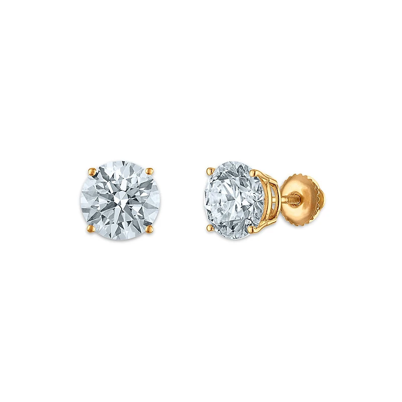 EcoLove 5 CTW Diamond Stud Earrings in 10KT Yellow Gold