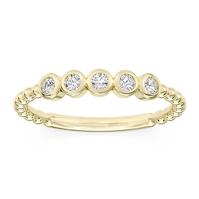 1/5 CTW Lab Grown Diamond Ring in 10KT Yellow Gold