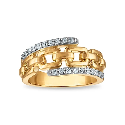 1/4 CTW Lab Grown Diamond Ring in Gold Vermeil