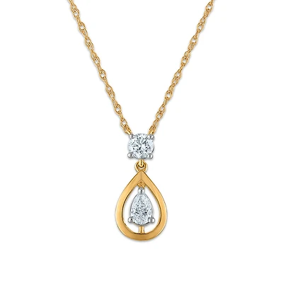 EcoLove 3/8 CTW Lab Grown Diamond 18-inch Pendant in 10KT Yellow Gold
