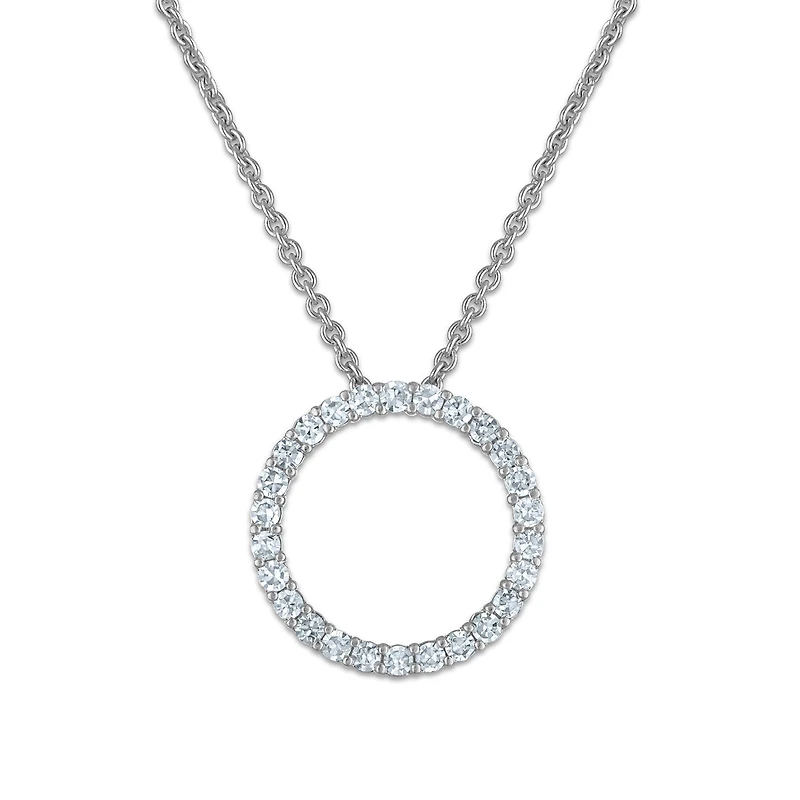 EcoLove 1/4 CTW Lab Grown Diamond 18-inch Circle Pendant in Sterling Silver
