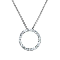 EcoLove 1/4 CTW Lab Grown Diamond 18-inch Circle Pendant in Sterling Silver