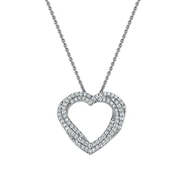 EcoLove 1/2 CTW Lab Grown Diamond Heart Pendant in Sterling Silver