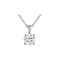 EcoLove 1 CTW Lab Grown Diamond Solitaire Pendant in 10KT White Gold