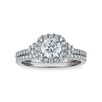 EcoLove 1-1/4 CTW Lab Grown Diamond Halo Bridal Set in 10KT Gold