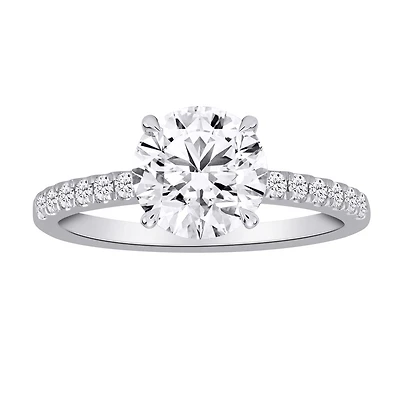 EcoLove 1-1/4 CTW Lab Grown Diamond Solitaire Engagement Ring in 10KT White Gold