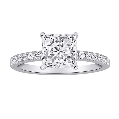 EcoLove 1-1/4 CTW Lab Grown Diamond Solitaire Engagement Ring in 10KT White Gold
