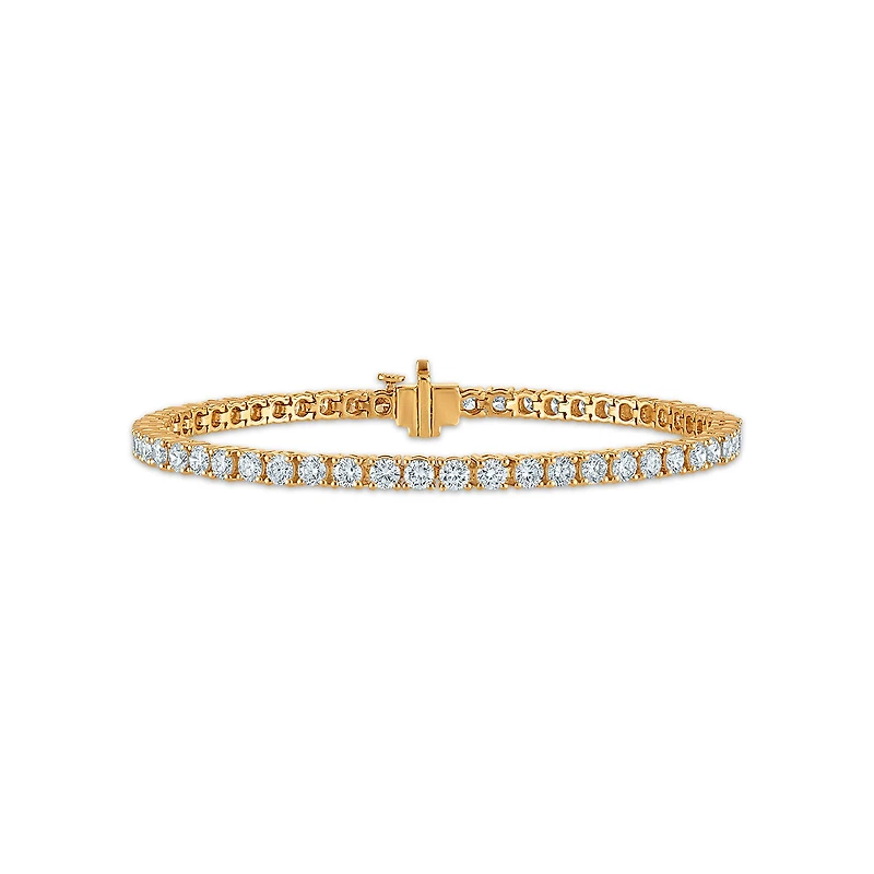 Red Hot Deal 5 CTW Lab Grown Diamond Tennis 7-Inch Bracelet in 10KT Yellow Gold