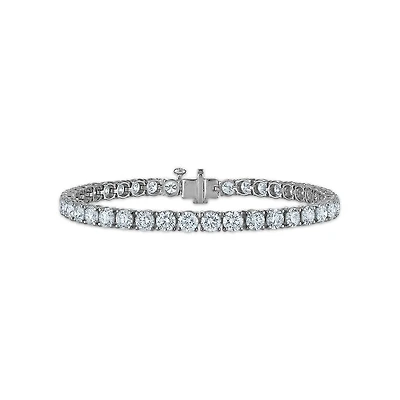 Red Hot Deal 10 CTW Lab Grown Diamond 7-inch Tennis Bracelet in 10KT White Gold