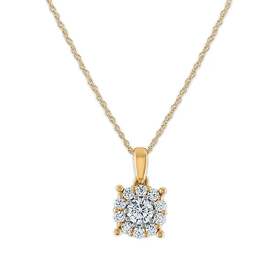 Red Hot Deal 1/2 CTW Lab Grown Diamond Pendant in 10KT Gold