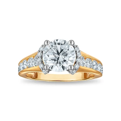 Red Hot Deal 3 CTW Lab Grown Diamond Engagement Ring in 10KT Yellow Gold