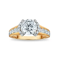 Red Hot Deal 3 CTW Lab Grown Diamond Engagement Ring in 10KT Yellow Gold