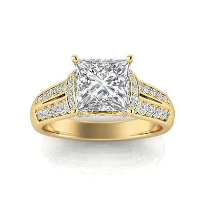Red Hot Deal 2-1/2 CTW Lab Grown Diamond Ring in 10KT Yellow Gold