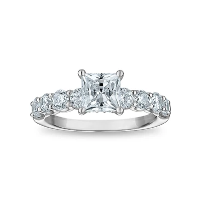 Red Hot Deal 2 CTW Lab Grown Diamond Engagement Ring in 10KT White Gold