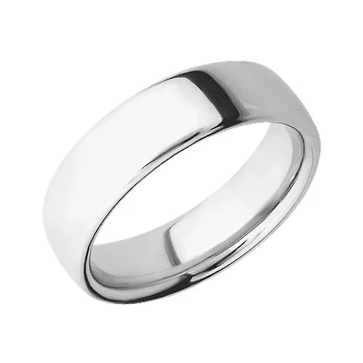 Lashbrook 14KT White Gold Band with Polished Finish