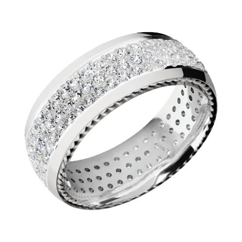 Lashbrook 14KT White Gold Polished Finish Band with 3.06 CTW Natural Diamonds