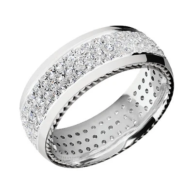 Lashbrook 14KT White Gold Polished Finish Band with 3.06 CTW Natural Diamonds