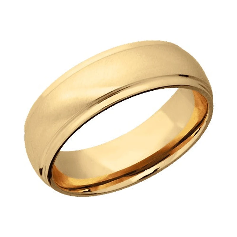 Lashbrook 10KT Yellow Gold Band with Angled Satin Polished Finish