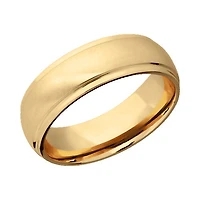Lashbrook 10KT Yellow Gold Band with Angled Satin Polished Finish