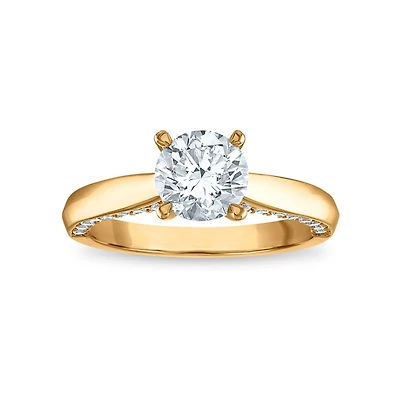 Signature EcoLove 2 CTW Lab Grown Diamond Solitaire Engagement Ring in 14KT Yellow Gold