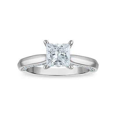 Signature EcoLove 2 CTW Lab Grown Diamond Princess Engagement Ring in 14KT Gold