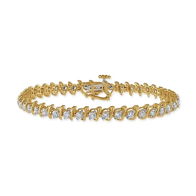 Signature EcoLove 3 CTW Lab Grown Diamond 7-inch Tennis Bracelet in 14KT Yellow Gold