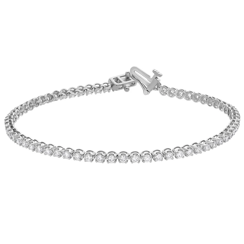 Signature EcoLove 2 CTW Lab Grown Diamond 7.25-inch Tennis Bracelet in 14KT White Gold
