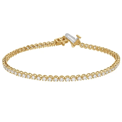 Signature EcoLove 2 CTW Lab Grown Diamond 7-inch Tennis Bracelet in 14KT Yellow Gold