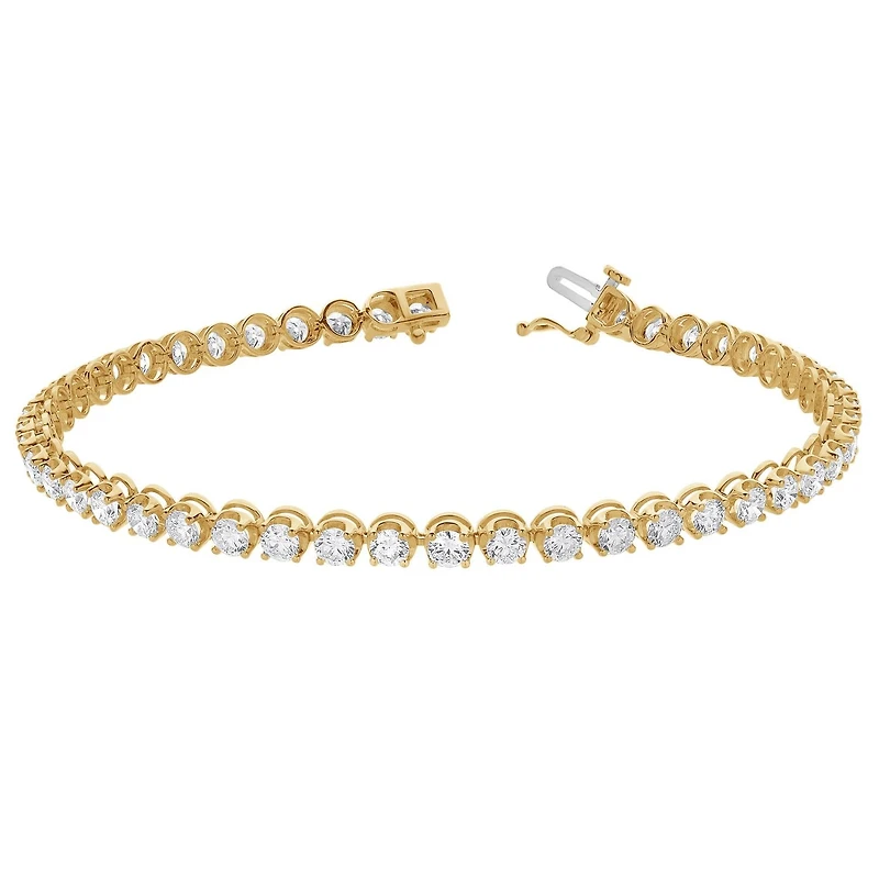 Signature EcoLove 5 CTW Lab Grown Diamond 7-inch Tennis Bracelet in 14KT Yellow Gold