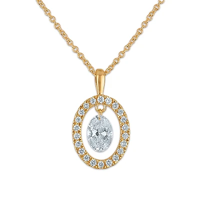 Signature EcoLove 5/8 CTW Lab Grown Diamond 18-inch Pendant in 14KT Yellow Gold