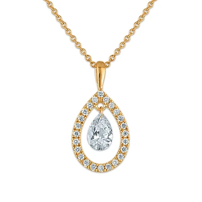 Signature EcoLove 5/8 CTW Lab Grown Diamond 18-inch Pendant in 14KT Yellow Gold