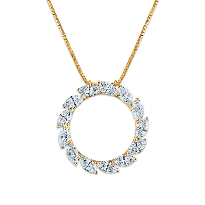 Signature EcoLove 2 CTW Lab Grown Diamond 18-inch Circle Pendant in 14KT Yellow Gold