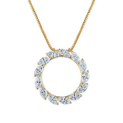 Signature EcoLove 2 CTW Lab Grown Diamond 18-inch Circle Pendant in 14KT Yellow Gold